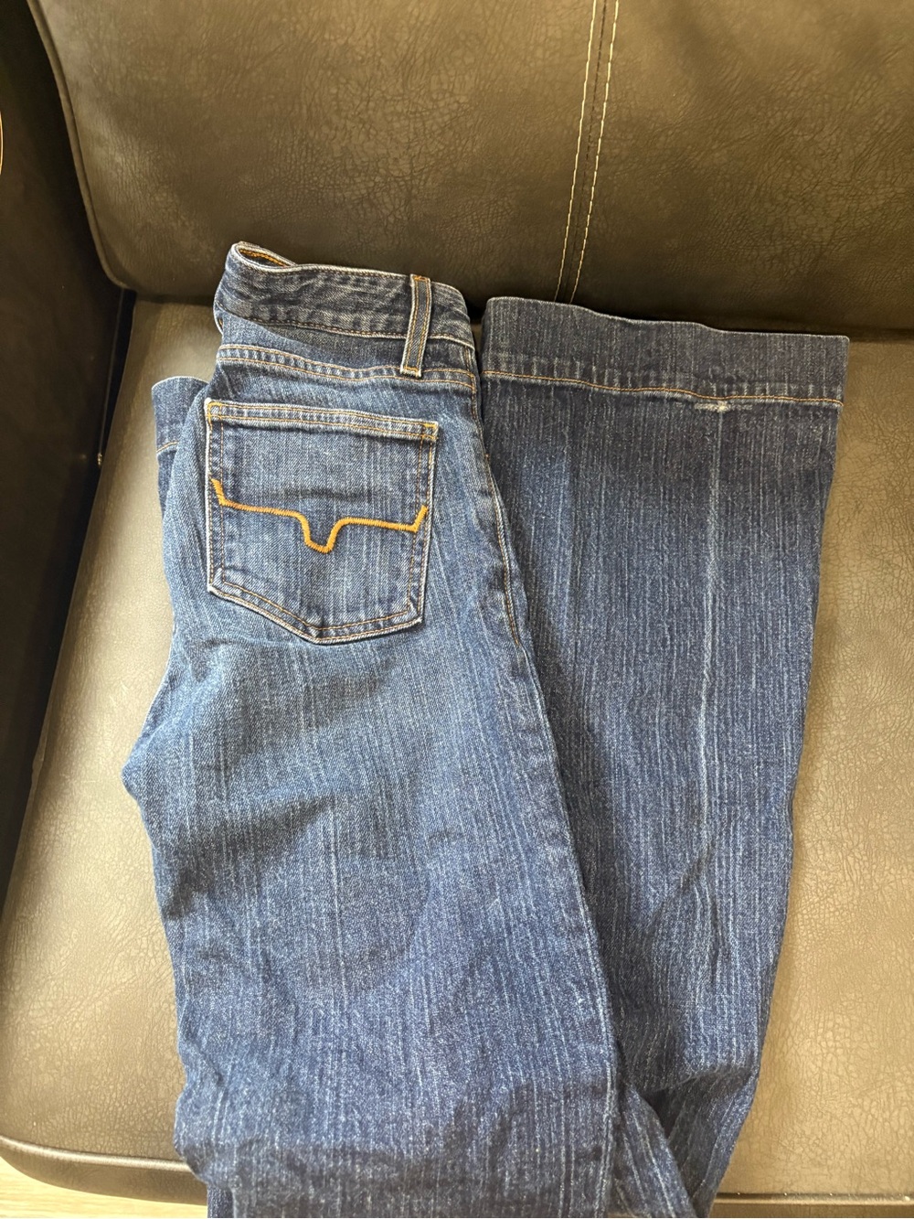 Kimes Ranch Blue Women's Jeans with Gold Stitching
